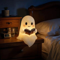 Cute Ghost Reading Book Lamp Night Light