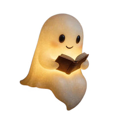 Cute Ghost Reading Book Lamp Night Light