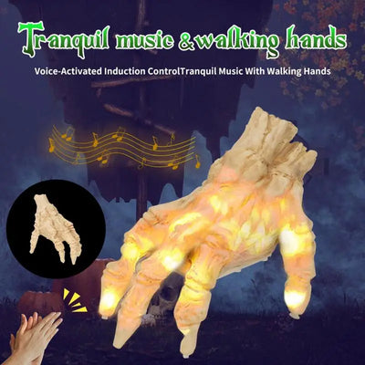 Realistic Halloween Skeleton Hand With Sound & Light