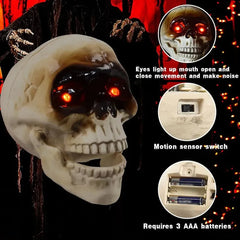 Spooky Skull Heads With Motion Sensor