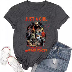 Just a Girl Who Loves Horror Movies T-shirt