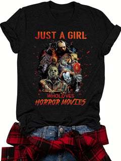 Just a Girl Who Loves Horror Movies T-shirt