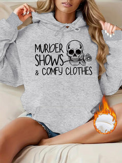 Murder Shows & Comfy Clothes Skull Hoodie