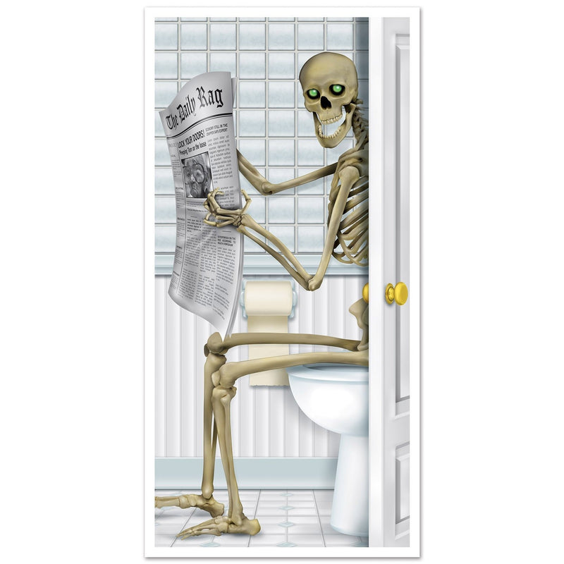 Decorative Skeleton or Zombie Glass Door Poster