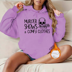 Murder Shows & Comfy Clothes Skull Hoodie