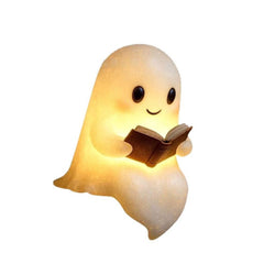 Cute Ghost Reading Book Lamp Night Light