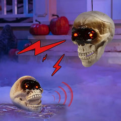 Spooky Skull Heads With Motion Sensor