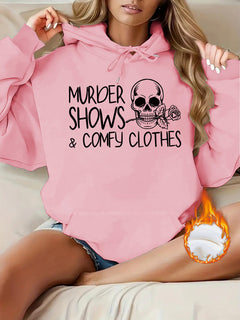 Murder Shows & Comfy Clothes Skull Hoodie