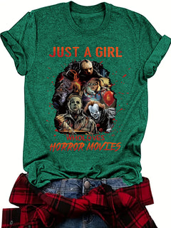 Just a Girl Who Loves Horror Movies T-shirt