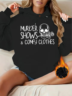 Murder Shows & Comfy Clothes Skull Hoodie