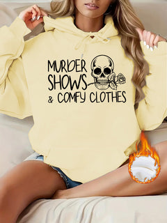 Murder Shows & Comfy Clothes Skull Hoodie