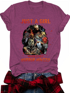 Just a Girl Who Loves Horror Movies T-shirt