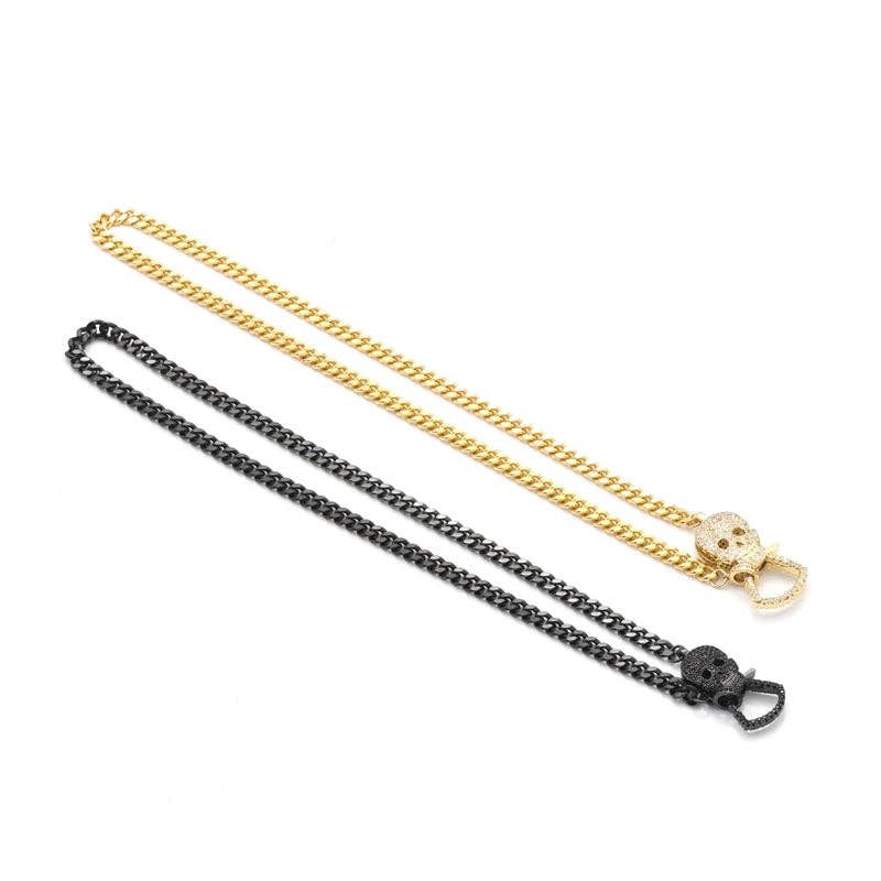 Cuban Chain Skull Necklace