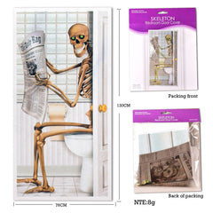 Decorative Skeleton or Zombie Glass Door Poster