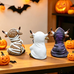 Halloween Highland Cow Figurine