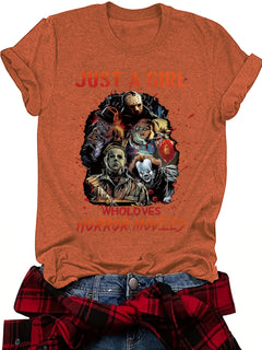 Just a Girl Who Loves Horror Movies T-shirt