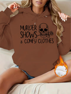 Murder Shows & Comfy Clothes Skull Hoodie