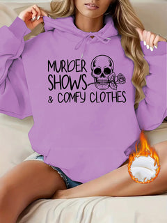 Murder Shows & Comfy Clothes Skull Hoodie