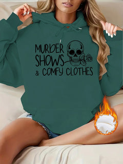 Murder Shows & Comfy Clothes Skull Hoodie