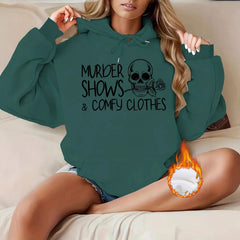 Murder Shows & Comfy Clothes Skull Hoodie