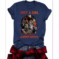 Just a Girl Who Loves Horror Movies T-shirt