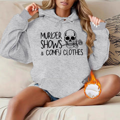 Murder Shows & Comfy Clothes Skull Hoodie