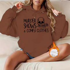 Murder Shows & Comfy Clothes Skull Hoodie