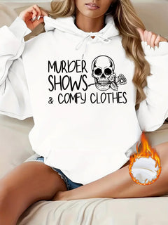 Murder Shows & Comfy Clothes Skull Hoodie