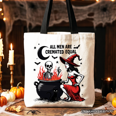 All Men Are Cremated Equal Tote Bag