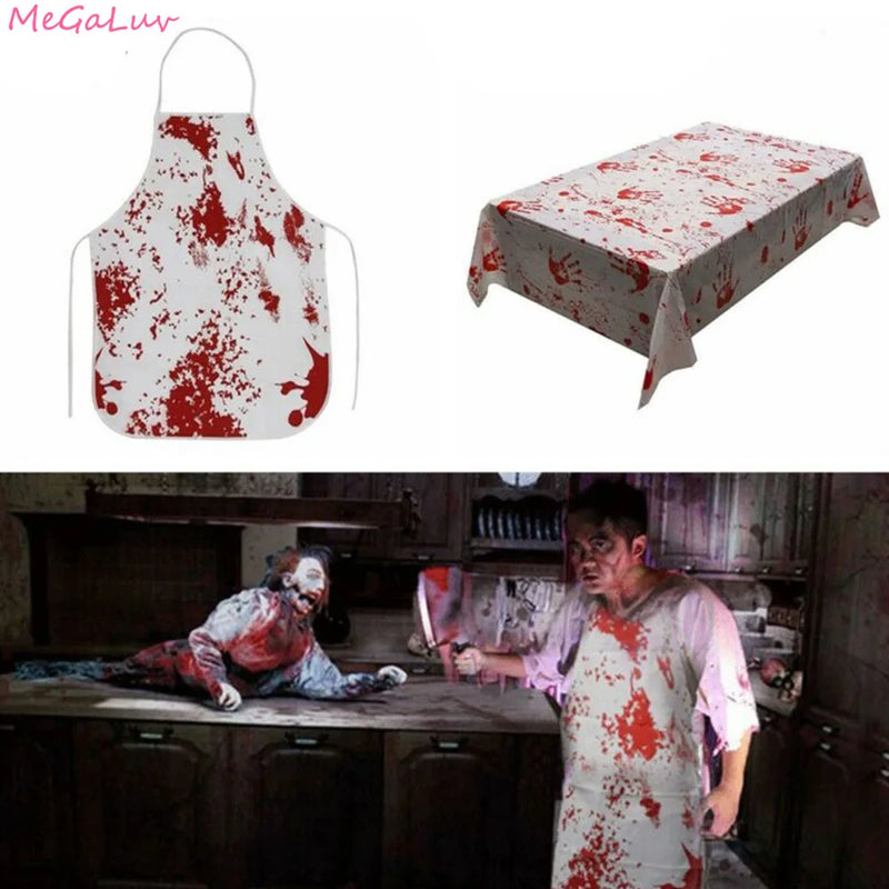 Bloody Handprint Tablecloth or Bloody Apron Accessory